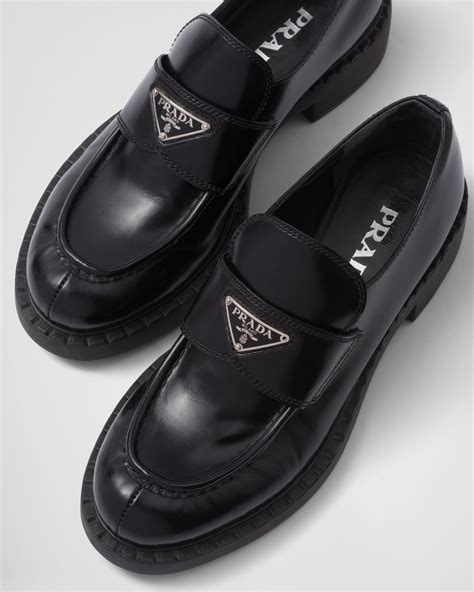 moccasins heren prada|Prada leather loafers.